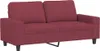 vidaXL Canapé 2 places vin rouge 140 cm Tissu Voir les images du produit 1