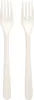 Conpax (LM) 50 forchette "Folia" C-PLA 19 cm bianco | Anteprima dell’immagine prodotto 1