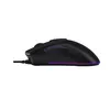 A black gaming mouse with RGB lighting is shown from the side against a white background. Produktbild-Vorschau