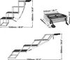 Collage of product images showing different views and dimensions of a dog ramp. Produktbild-Vorschau