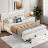 Fortuna Lai gestoffeerd bed 180x200 cm met opbergruimte en Productafbeelding-voorbeeld 1