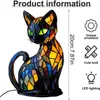 Katzen Lampe, Katzenlampe Mosaik, Nachttischlampe, USB Produktbild-Vorschau 7