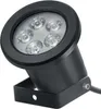 A black LED garden spotlight with a metal bracket, shown against a white background. Produktbild-Vorschau