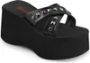 FUNN-29 Damen Slipper von DemoniaCult, Schwarz EU 39, US 9 Produktbild-Vorschau 1