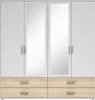 Kleiderschrank "Ivar" in Weiß Abs. Eiche Sonoma mit 4 Produktbild-Vorschau 6