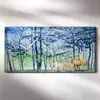 Leinwand Uhr Küche Wohnzimmer Bild 60x30 Schneefälle Wald Produktbild-Vorschau 2