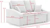 Sofa mit schlaffunktion DORMA 148x86cm,  Komfortables Sofa Produktbild-Vorschau 7