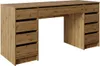 A wooden desk with multiple drawers on a white background. Produktbild-Vorschau