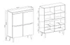 BETTSO Kommode Sideboard Highboard Schrank 2 Türen für Produktbild-Vorschau 3