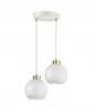Lampa Wisząca Sufitowa Żyrandol Biała Szklane Kule White Podgląd zdjęcia produktu 1
