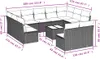 vidaXL 12-tlg. Garten-Sofagarnitur mit Kissen Beige Poly Produktbild-Vorschau 3