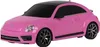 A pink Volkswagen Beetle toy car with a black roof and black wheels is shown against a white background. Náhled obrázku produktu
