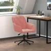 vidaXL Kancelárska stolička Swivel Pink Velvet Náhľad obrázku produktu 2