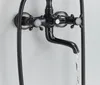 Ari Retro Badewannenarmatur Wandmontage Schwarz Antik Mit Produktbild-Vorschau 8
