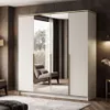 Drehtürenschrank mit Spiegel AURORA 4D mit Gold Chrom Produktbild-Vorschau 2