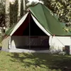 vidaXL Tipi-Familienzelt 10 Personen Grün Wasserdicht Produktbild-Vorschau 2