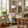 A cozy living room scene with a wooden crate used for decoration and storage. Anteprima dell’immagine prodotto