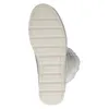 The bottom view of a beige winter boot with a white sole and white fur trim. Produktbild-Vorschau