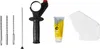 A collection of tools and accessories for a power tool, laid out on a white background. Produktbild-Vorschau