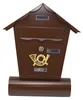 Brauner Briefkasten mit Zeitungsrolle, 370x470x100mm Produktbild-Vorschau 2