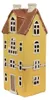 Clayre & Eef theelichthouder Haus, 11x9x25 cm, geelbruin, Productafbeelding-voorbeeld 2