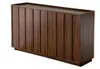 CALICOSY - Buffet 3 portes effet noyer avec rebord L140 cm Voir les images du produit 6
