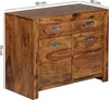Massivholz Sideboard FineBuy 90cm Sheesham Kommode mit 2 Produktbild-Vorschau 3