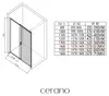 CERANO - Box doccia Varone LINE L/P - 6 mm - nero opaco, Anteprima dell’immagine prodotto 5