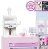 A Barbie cafe playset with various accessories, including a coffee machine, cash register, and menu. Produktbild-Vorschau