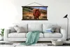 MuchoWow® Textilposter Schottische Hochlandrind - Gras - Produktbild-Vorschau 3