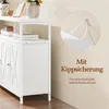 Yaheetech Küchenschrank Sideboard mit 3 Türen & offenen Produktbild-Vorschau 4