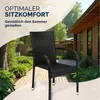 CASARIA® Gartenstühle 4er Set Stapelbar Wetterfest Produktbild-Vorschau 7