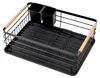 Abtropfgestell Geschirr | HxBxT 14x42x30cm | Stahl/Holz | Produktbild-Vorschau 1