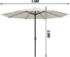 Aopunly Parasol Parapluie 350 cm avec LED solaire, Voir les images du produit 2