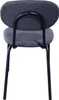 A back view of a dark gray chair with a black metal frame. Produktbild-Vorschau