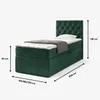 NORDELO Boxspringbett ELEGANTE 120x200 cm AMOR Velvet Produktbild-Vorschau 3
