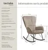Fauteuil à bascule SWING avec patins en acier et Voir les images du produit 6