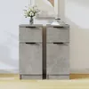 vidaXL Sideboards 2 Stk. Betongrau 30x30x70 cm Produktbild-Vorschau 2