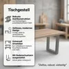 Mucola Tischgestell 2er Set Tischkufen Stahl Produktbild-Vorschau 2