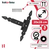 KOTARBAU® Charnières en T noires L : 200 mm Croix de Voir les images du produit 5