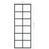 vidaXL Porta scorrevole ESG in vetro e alluminio 76x205 cm Anteprima dell’immagine prodotto 10