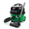A green and black vacuum cleaner with a smiling face, on a white background. Voir les images du produit