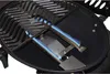 Close-up view of a gas grill's burners with blue flames. Anteprima dell’immagine prodotto