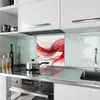 Küchenrückwand Spritzschutz Glas mit Motiv Farbige Wellen Produktbild-Vorschau 2