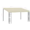 vidaXL Pavillon mural 3 x 4 m Tissu blanc crème Voir les images du produit 5