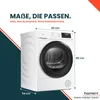 homeX WT7H1E-W Wärmepumpentrockner 7kg, Wäschetrockner - Produktbild-Vorschau 3