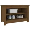 Schuhbank Honigbraun 70x38x45,5 cm Massivholz Kiefer Produktbild-Vorschau 5
