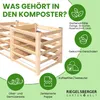 Moderner Komposter aus Lärchenholz Massivholz Produktbild-Vorschau 5