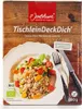 A box of P. Jentschura TischleinDeckDich Quinoa-Hirse-Mahlzeit mit Gemüse, with a plate of the prepared meal shown on the front. Produktbild-Vorschau