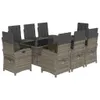 The Living Store 9-tlg. Garten-Essgruppe mit Kissen Grau Produktbild-Vorschau 3